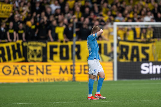 Malmö FFs Sebastian Jörgensen deppar