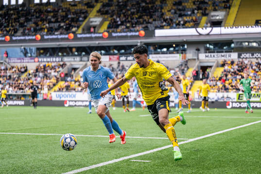 Malmö FFs Sebastian Nanasi och Elfsborgs Ahmed Qasem