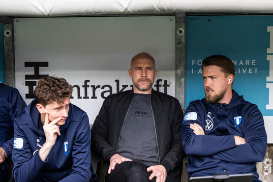 Malmö FFs tränare Henrik Rydström och assisterande
