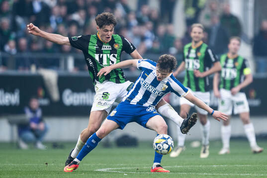 GAIS Axel Henriksson och IFK Göteborgs Kolbeinn Thordarson