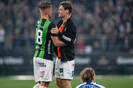 GAIS Alexander Ahl Holmström och Axel Henriksson jublar