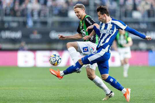 GAIS Gustav Lundgren och IFK Göteborgs Anders Trondsen