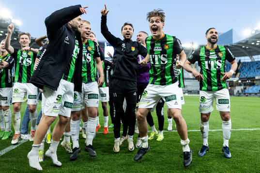 GAIS spelare jublar