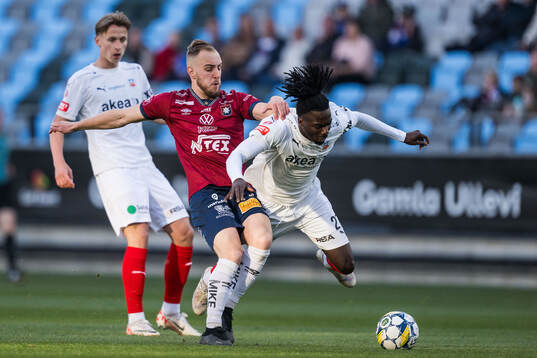 Örgrytes Amel Mujanic och Helsingborgs Benjamin Acquah