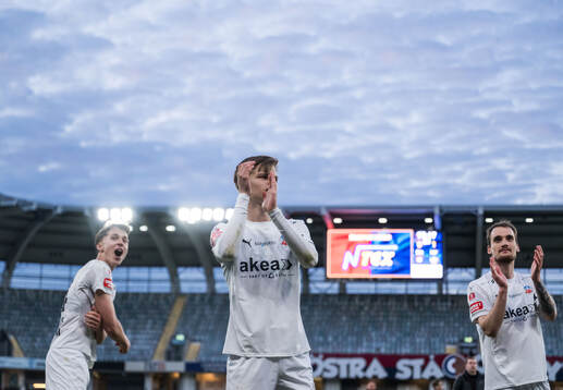 Helsingborgs Adrian Svanbäck jublar