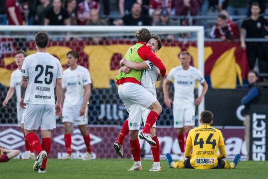 Helsingborgs Lukas Kjellnäs jublar