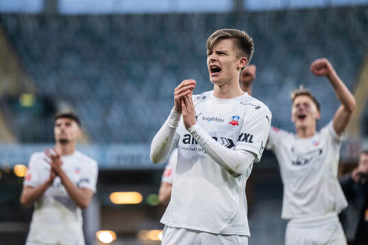 Helsingborgs Adrian Svanbäck jublar