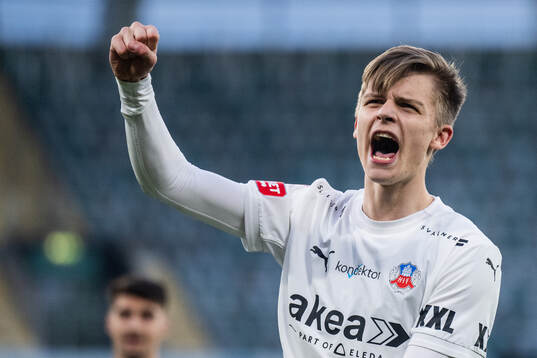 Helsingborgs Adrian Svanbäck jublar
