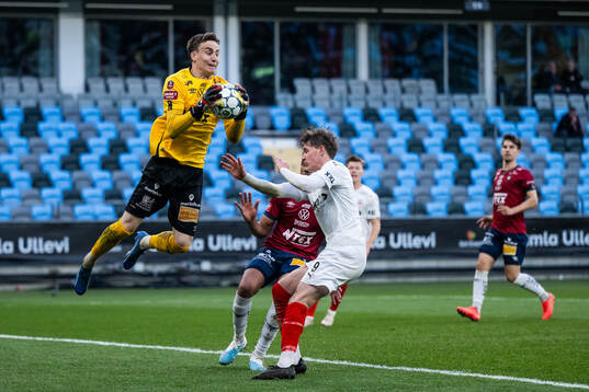 Örgrytes målvakt Hampus Gustafsson och Helsingborgs