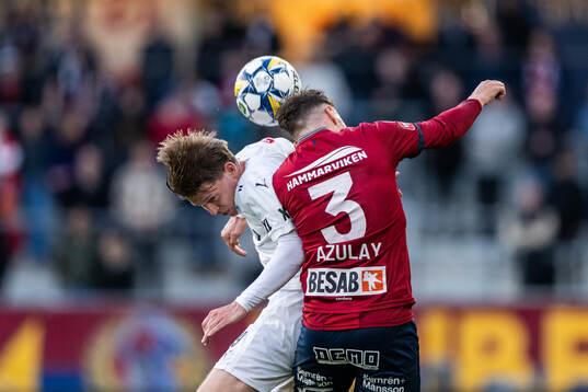 Helsingborgs Taylor Silverholt och Örgrytes Jonathan Azulay