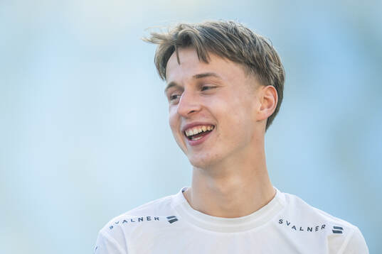 Helsingborgs Lukas Kjellnäs vid line-up