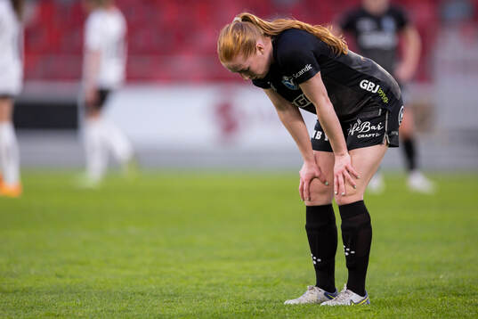Växjö DFFs Tilde Johansson deppar