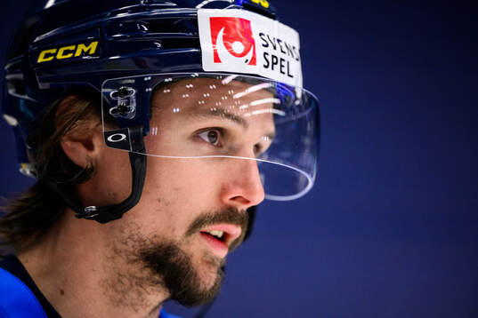 Erik Karlsson of Sweden at a practice session