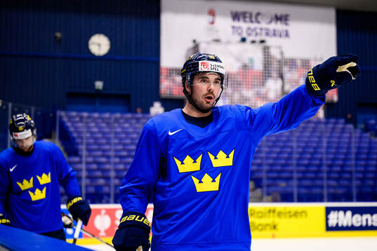 Marcus Johansson of Sweden at a practice session
