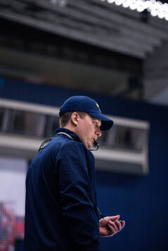 Head coach Sam Hallam of Sweden at a practice session