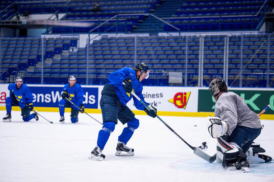 Marcus Sörensen of Sweden at a practice session