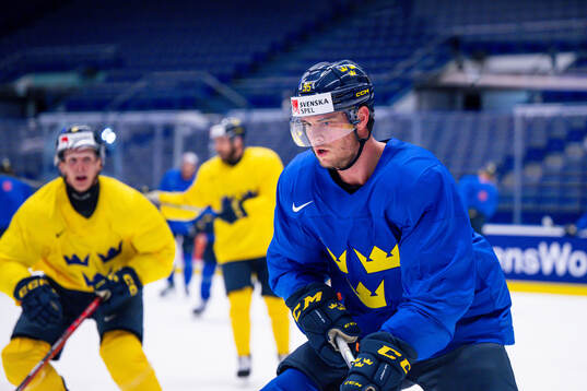 André Burakovsky of Sweden at a practice session