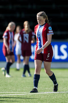 Ina Raaum Andreassen of Norway looks dejected