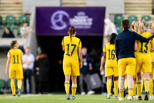 Moa Svensson of Sweden looks dejected