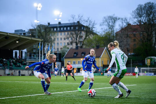 IFK Norrköpings Elin Rombing och Hammarbys Anna Jøsendal