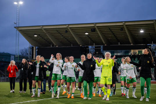 Hammarby spelare  jublar