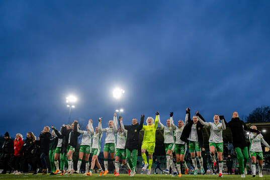 Hammarbys spelare jublar
