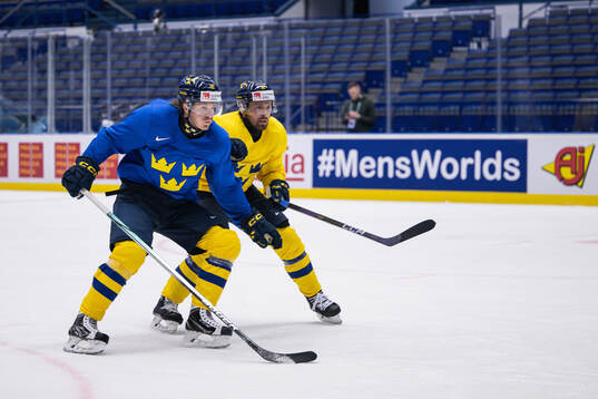 Marcus Sörensen and Lukas Bengtsson of Sweden at a