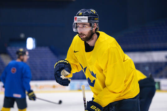 Marcus Pettersson of Sweden at a practice session