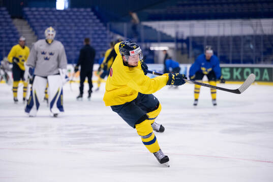 Jesper Frödén of Sweden at a practice session