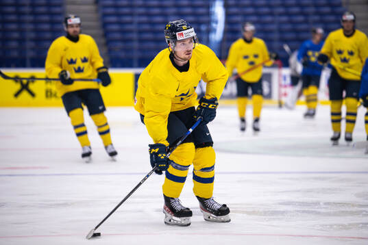 Jesper Frödén of Sweden at a practice session