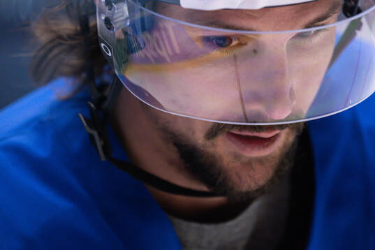 Erik Karlsson of Sweden at a practice session
