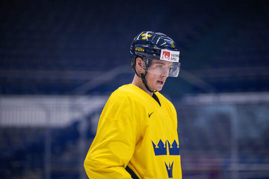 Victor Olofsson of Sweden at a practice session