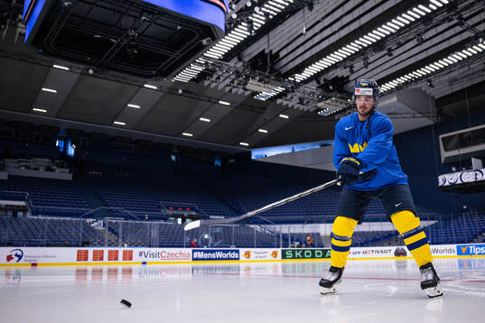 Marcus Johansson of Sweden at a practice session