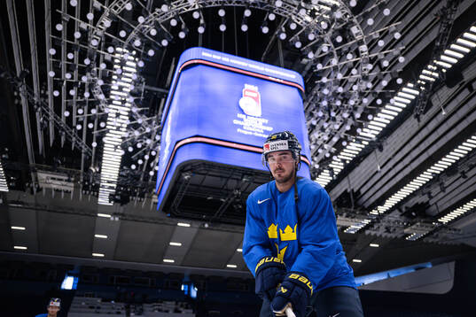 Marcus Johansson of Sweden at a practice session