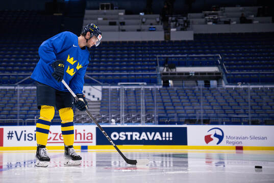 André Burakovsky of Sweden at a practice session