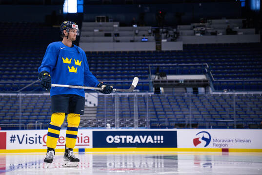 André Burakovsky of Sweden at a practice session