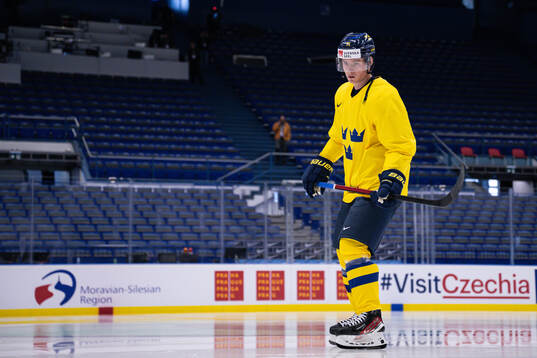 Victor Olofsson of Sweden at a practice session