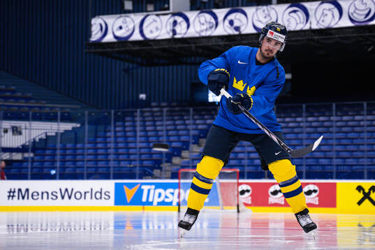 Marcus Johansson of Sweden at a practice session