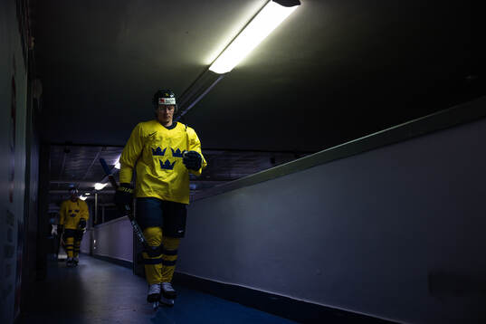 Victor Olofsson of Sweden at a practice session