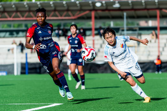 FC Rosengårds Halimatu Ibrahim Ayinde och Djurgårdens