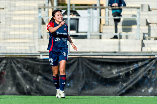 FC Rosengårds Momoko Tanikawa jublar