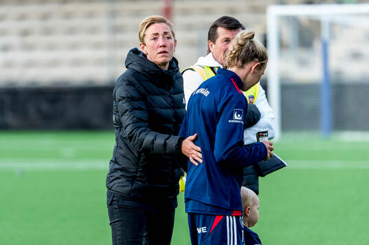 FC Rosengårds sportchef Therese Sjögran föser av