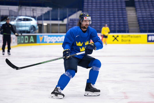 Erik Karlsson of Sweden at a practice session