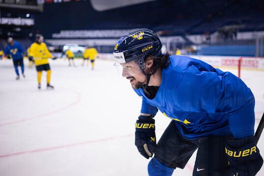 Erik Karlsson of Sweden at a practice session