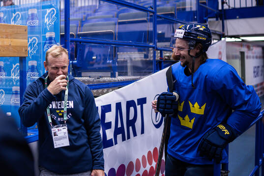 Assistant general manager Patric Hörnqvist and Erik