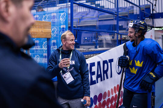 Assistant general manager Patric Hörnqvist and Erik