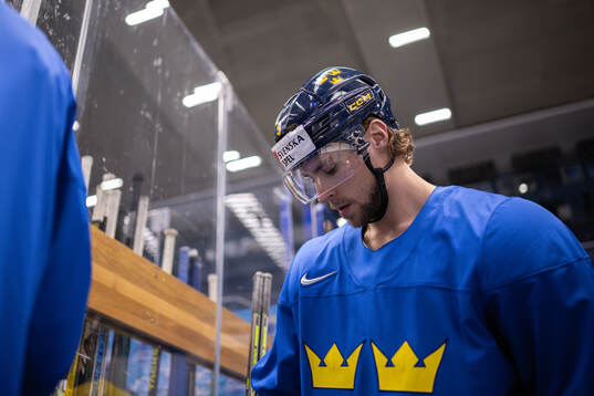 Adrian Kempe of Sweden at a practice session