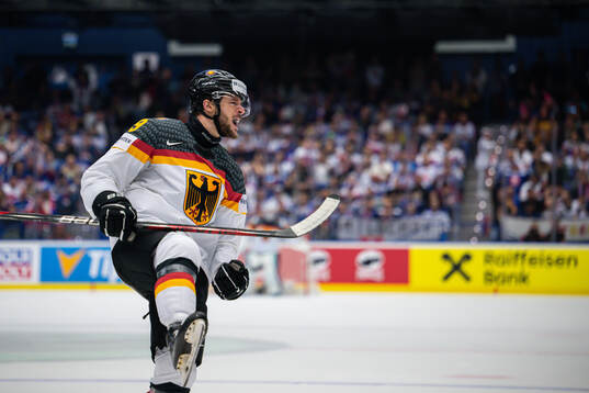 Lukas Kalble of Germany celebrates the 2-3 goal