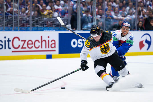 Parker Tuomie of Germany and Patrik Koch of Slovakia
