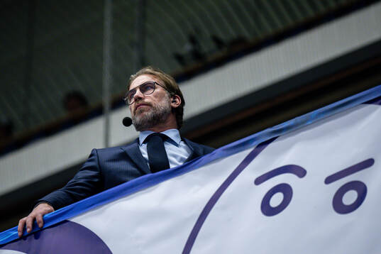 Peter Forsberg in the stands